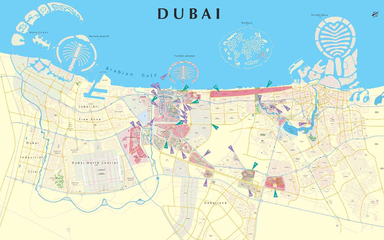 Dubai Geography Map Flamingo Travels